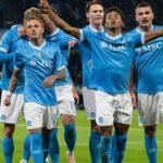 Napoli, giocatori esultano a un gol