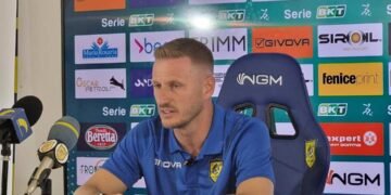 Abate allenatore Juve Stabia in conferenza stampa
