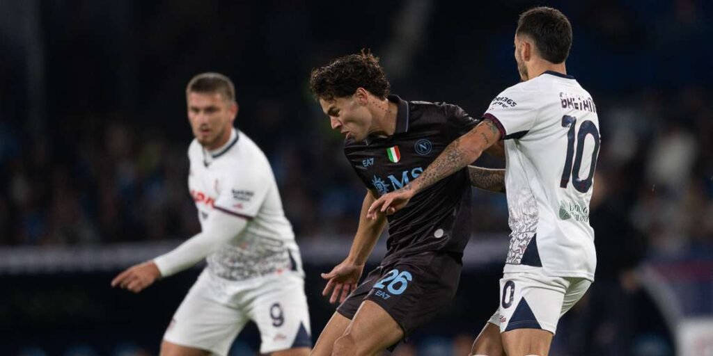 Vergara con la maglia del Napoli