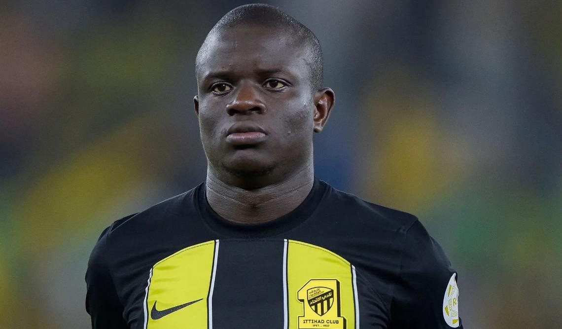 Kanté con la maglia dell'Al-Ittihad