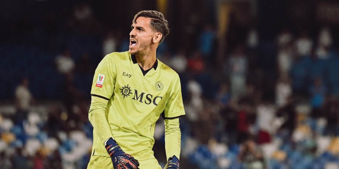 Alex Meret con la maglia del Napoli