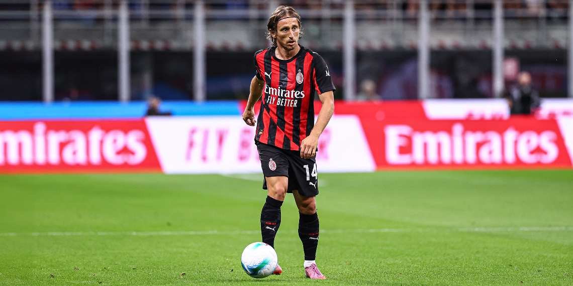 Luka Modric con la maglia del Milan