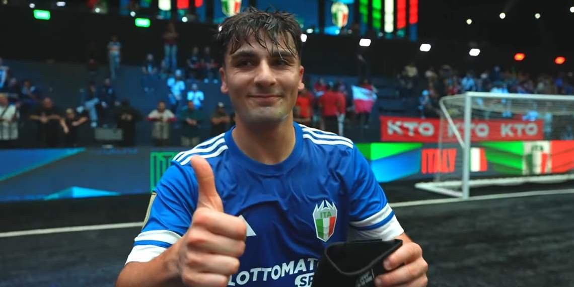 Alessandro Colombo con la maglia dell'Italia alla Kings World Cup Nations