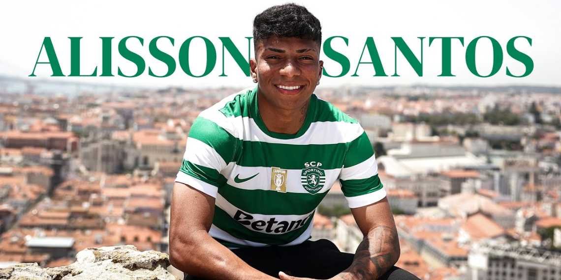 Alisson Santos nuovo attaccante del Napoli (in foto con la maglia dello Sporting Lisbona)