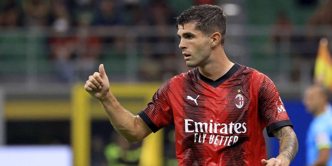 Pulisic con la maglia del Milan