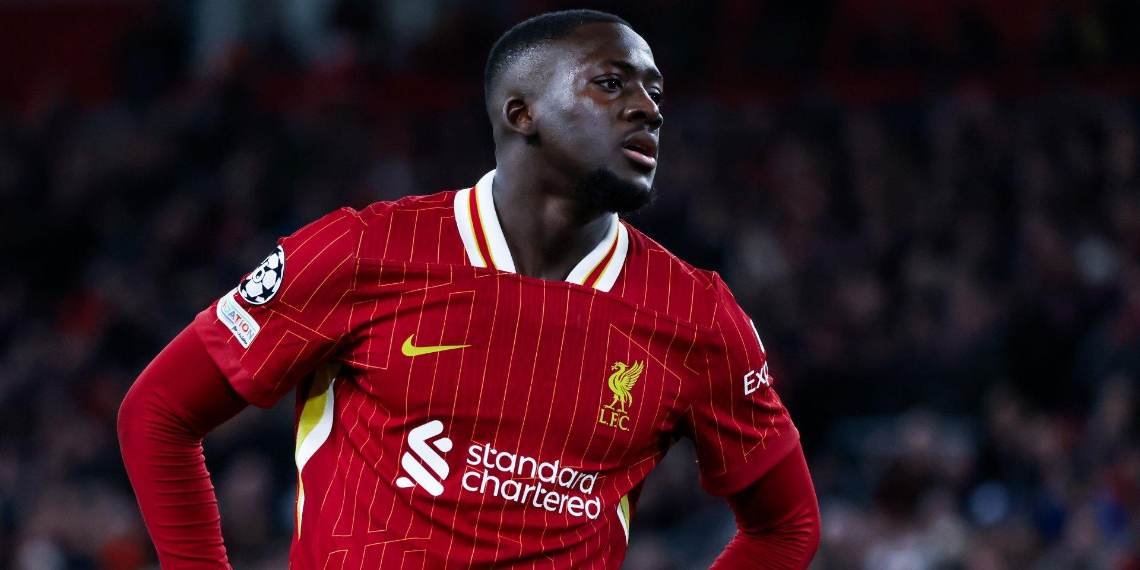 Konaté difensore in uscita del Liverpool